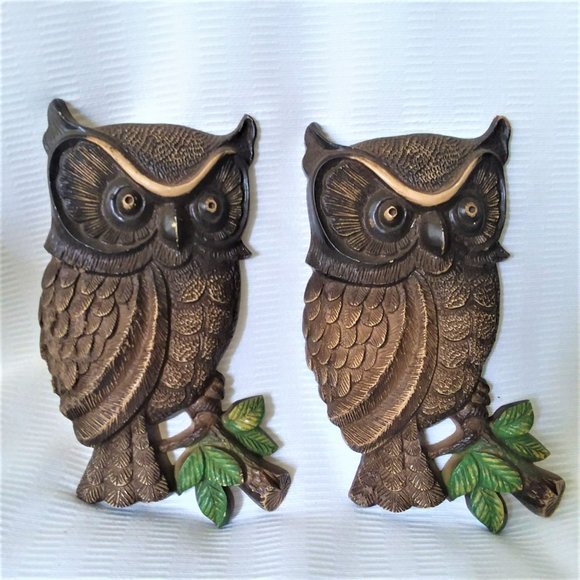 Gateway home decorators Other - Owl Set 1977 Gateway Home Decorators New York Hard Plastic Wall Hanging Plaque